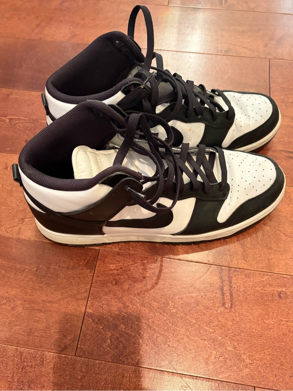 Nike Black and White Dunk Mid-Top Sneakers